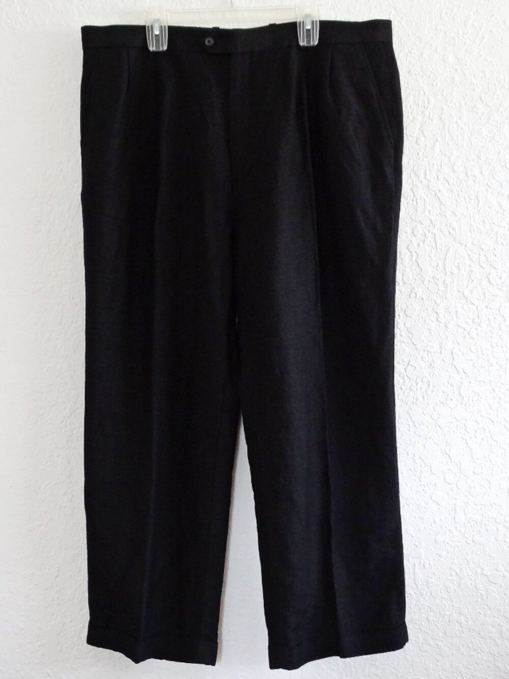 Kilburne & Finch Men's 42x30 (Actual 29") Linen Blend Pants Summer Casual Black